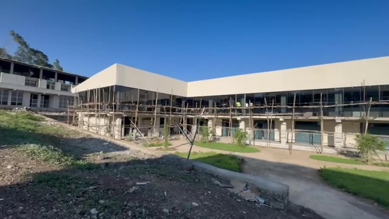 Building construction progress